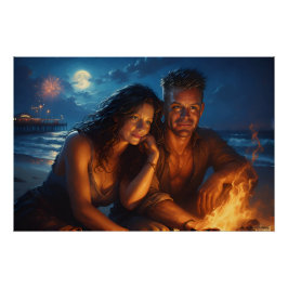 Under A Moonlit Sky Poster