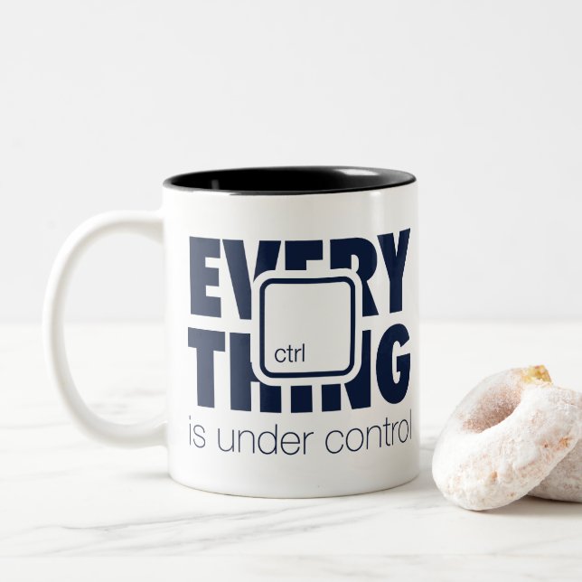 Under ctrl zweifarbige tasse (Mit Donut)