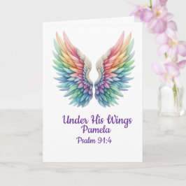 Under His Wings Psalm 91:4 Greeting Card Karte