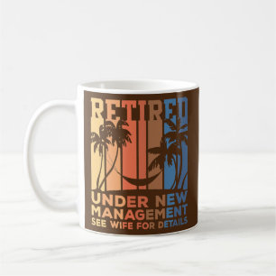 Under New Management Funny Dad Semi Retirement Kaffeetasse