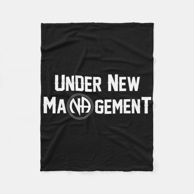 Under New Management Narcotics Anonymous Design  Fleecedecke (Vorderseite)