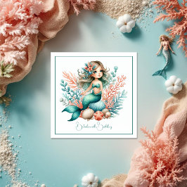 "Under Sea Princess" Mermaid Birthday Party Serviette