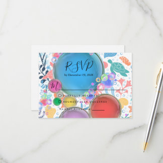 Under Sea Water Theme for Wedding RSVP Karte