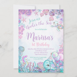 Under the Sea Animals Birthday Invitation Einladung