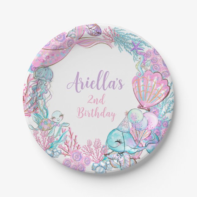 Under the Sea Animals Custom Paper Plates Pappteller (Vorderseite)
