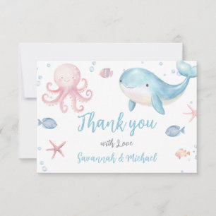 Under the Sea Baby Shower Dankeskarte