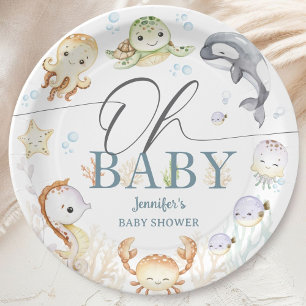 Under The Sea Baby Shower Geschlechtsneutraler Oze Pappteller