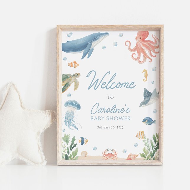 Under the Sea Baby Shower Welcome Sign Poster (Von Creator hochgeladen)