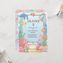Under the Sea Birthday Invitation, Oliver 4th