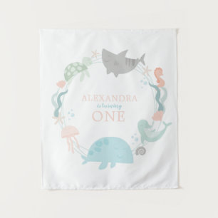 Under The Sea Erster Geburtstag  Wandteppich