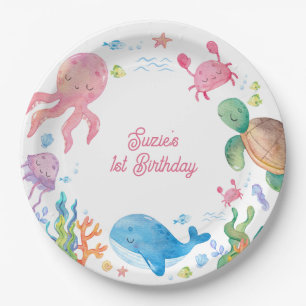 Under the Sea Kinder 1. Geburtstag Pappteller