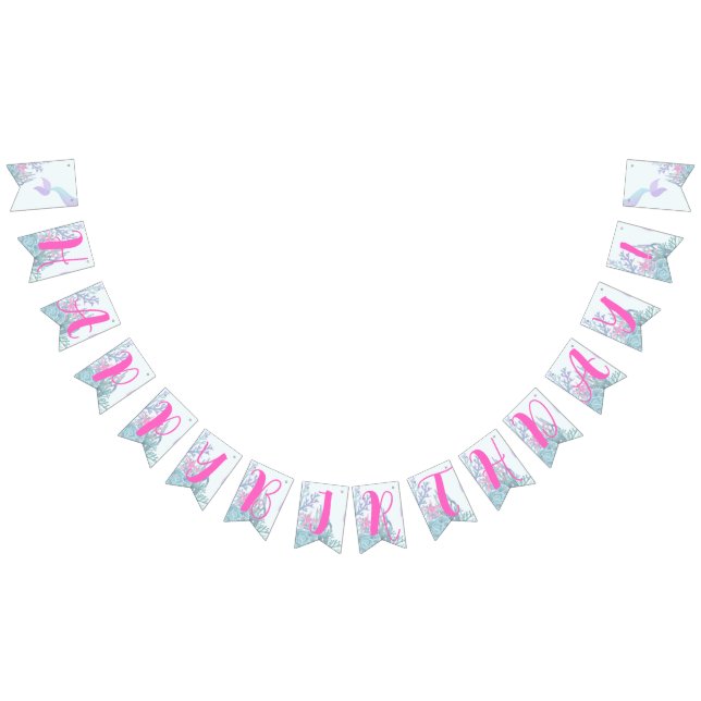 Under the Sea Matching Happy Birthday Wimpelkette (Alle)