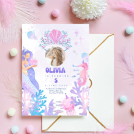 Under the sea Mermaid Birthday Invitation card Einladung