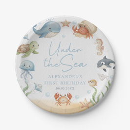 Under The Sea Ocean Animals Birthday Pappteller