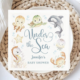 Under The Sea Ocean Baby Shower Gender Neutral Serviette