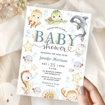 Under The Sea Ocean Baby Shower Geschlechtsneutral