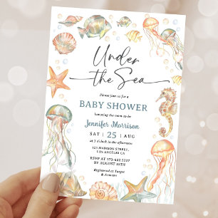 Under The Sea Ocean Baby Shower Geschlechtsneutral Einladung