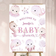 Under The Sea Ocean Baby Shower Mädchen Willkommen