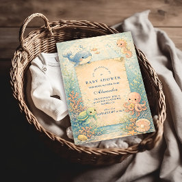 Under the Sea Storybook Baby Shower Einladung