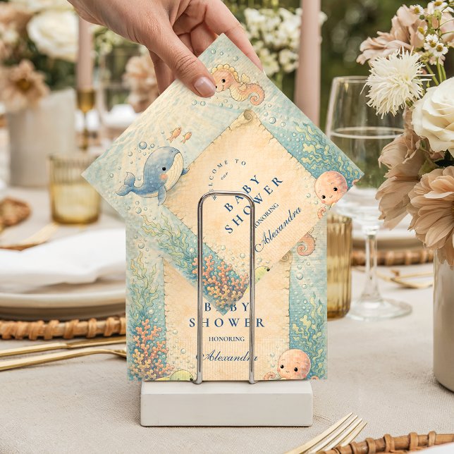Under the Sea Storybook Baby Shower Serviette (Von Creator hochgeladen)
