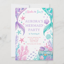 Under The Sea Watercolor Party Invite  Einladung