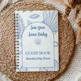 Under The Sea You Soon Blue Boy Baby Shower Guest Notizbuch