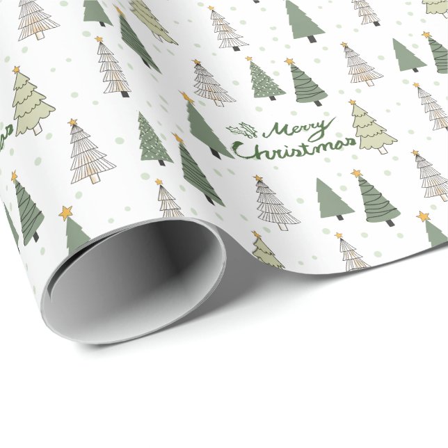 Under the Snowy Trees – Christmas Wrapping Paper Geschenkpapier (Rolleneckpunkt)