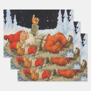 "Under the Stars" Gnomes von Jenny Nystrom Geschenkpapier Set