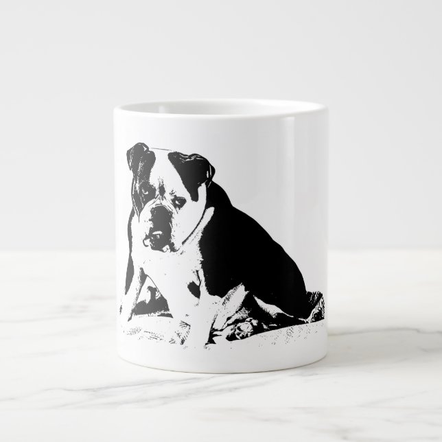 Underbite Attitude, Bold B&W Jumbo-Tasse (Vorderseite)