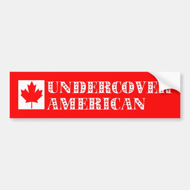 Undercover Amerikaner Autoaufkleber (Vorne)