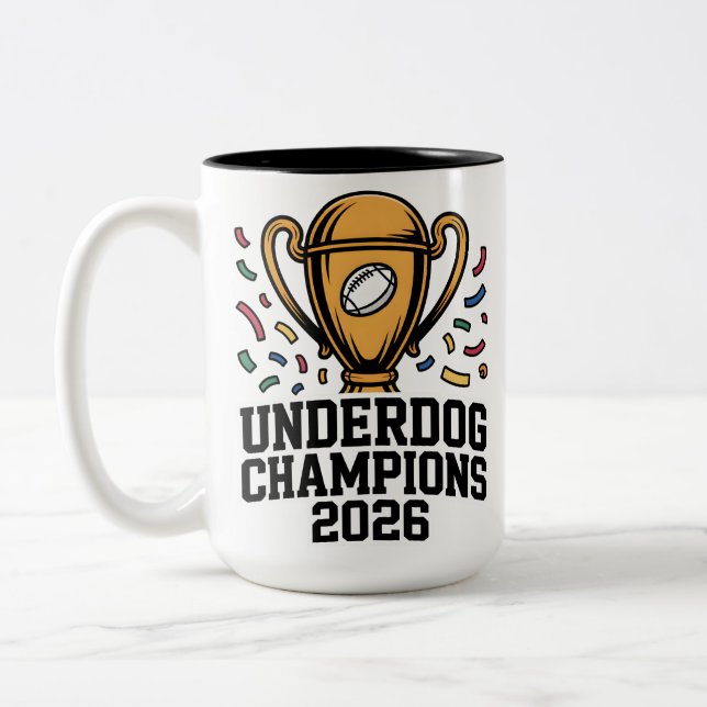Underdog Champions 2026 Zweifarbige Tasse (Links)