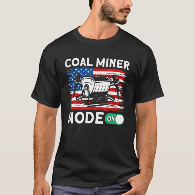 Underground Mining-Modus aktiviert American Coal M T-Shirt (Vorderseite)