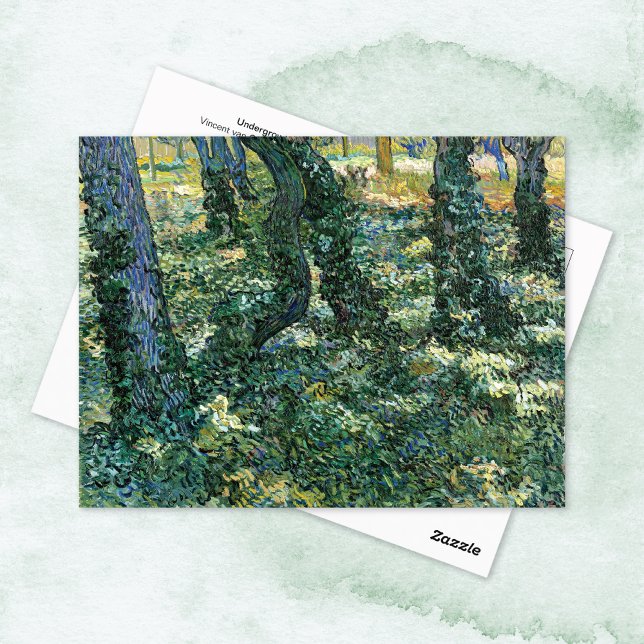 UnderGrowth Trees Woods Vincent van Gogh Postkarte (Von Creator hochgeladen)