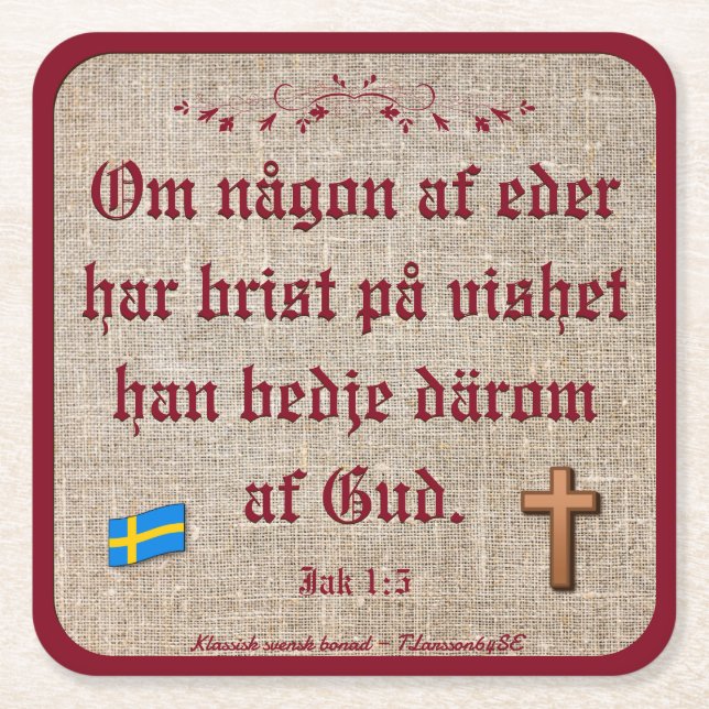 Underlägg — Bonad Rechteckiger Pappuntersetzer (Vorderseite)