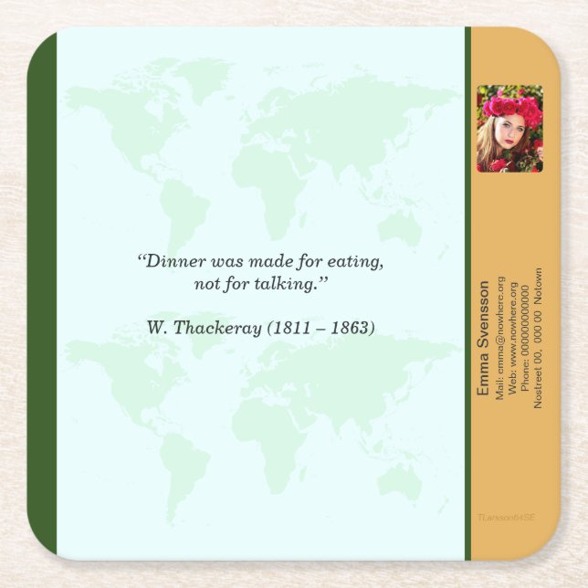 Underlägg — Connect, World Rechteckiger Pappuntersetzer (Vorderseite)