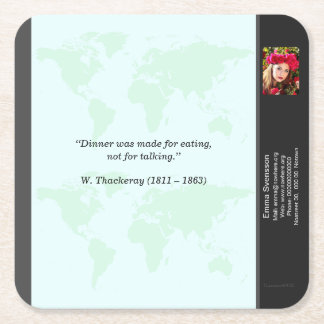 Underlägg — Connect, World Rechteckiger Pappuntersetzer