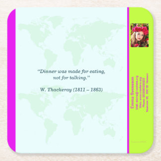 Underlägg — Connect, World Rechteckiger Pappuntersetzer