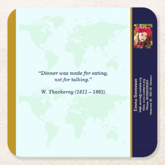 Underlägg — Connect, World Rechteckiger Pappuntersetzer