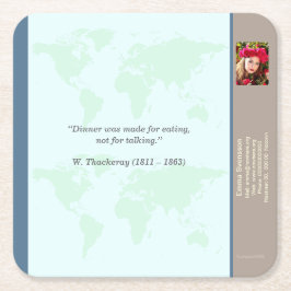 Underlägg — Connect, World Rechteckiger Pappuntersetzer