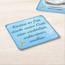 Underlägg — Fri kristen Rechteckiger Pappuntersetzer