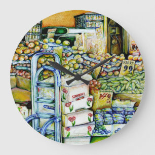 Undermining Artistic Gentrification Große Wanduhr