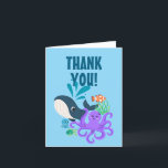 Undersea Friends Birthday Party Danke<br><div class="desc">Ein Spaß unter Wasser Thema danken Ihnen zur Kenntnis.</div>