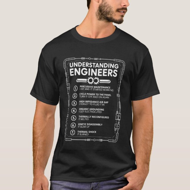 Understanding Engineers Funny Mechanical STEM Geek T-Shirt (Vorderseite)