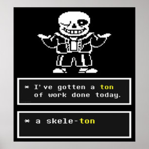 Undertale - Sans Skeleton - Undertale Poster