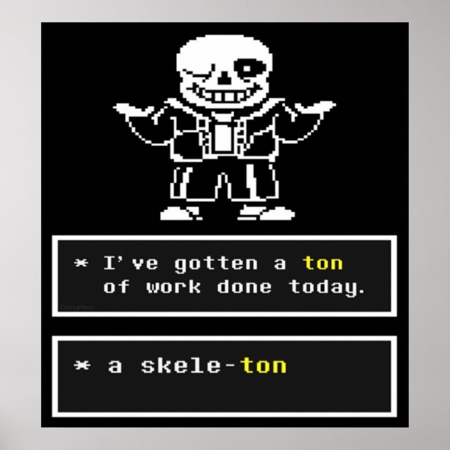 Undertale - Sans Skeleton - Undertale Poster (Vorne)