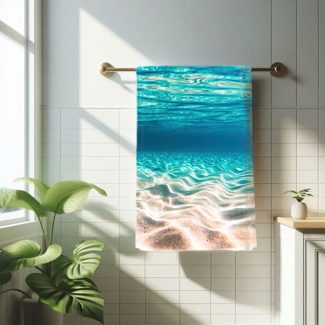 Underwater Beach Sand Mirror Badehandtuch (Von Creator hochgeladen)