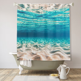Underwater Beach Sand Mirror Duschvorhang