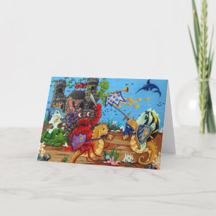 Underwater Duel Greeting Card Karte