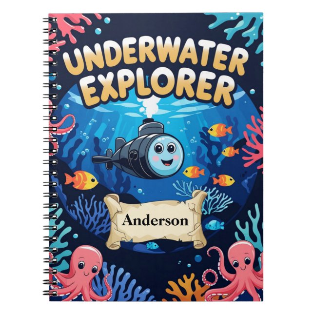 Underwater Explorer - Personalisiertes Erlebnis im Notizblock (Vorderseite)