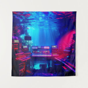 Underwater Music Studio Wandteppich